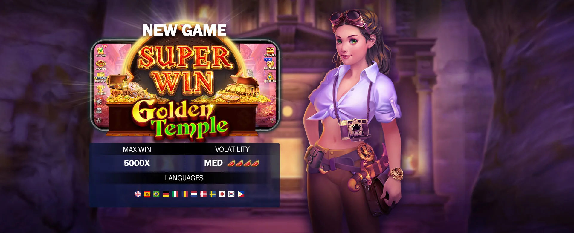 J8 Slot App mobile interface on a smartphone with vibrant game icons